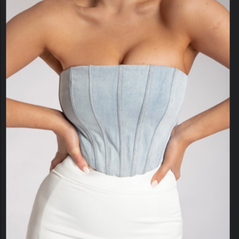 NWT Denim Corset Top 💙